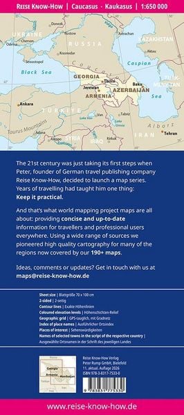 Produktbild: Reise Know-How Landkarte Kaukasus | Caucasus (1:650.000)