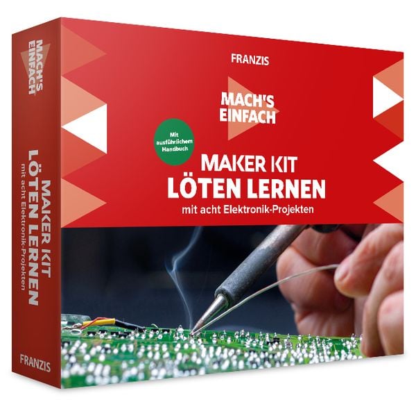 Produktbild: FRANZIS 67122 Mach's einfach Maker Kit L&ouml;ten lernen