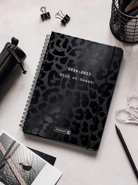 Produktbild: Sch&uuml;lerkalender 2026/2027 "BLACK" | A6, Papier