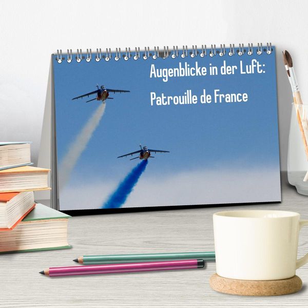 Produktbild: Augenblicke in der Luft: Patrouille de France (Tischkalender 2026 DIN A5 quer), CALVENDO Monatskalender