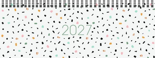 Produktbild: rido/id&eacute; 7036521017 Querterminbuch Mod. Sequenz 2027 "Confetti" 297&times;105 mm, Karton