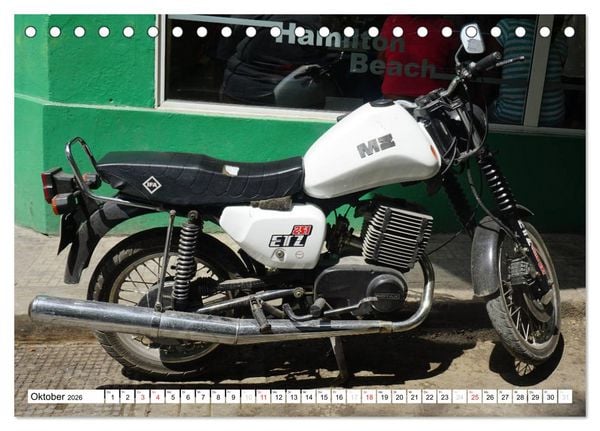 Produktbild: Mythos MZ - Ein DDR-Motorrad auf Kuba (Tischkalender 2026 DIN A5 quer), CALVENDO Monatskalender