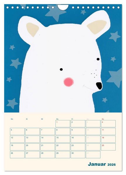 Produktbild: Kindliche Motive von Little Miss Arty - Illustrationen! (Wandkalender 2026 DIN A4 hoch), CALVENDO Monatskalender