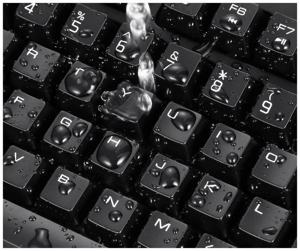 Produktbild: Perixx Periboard-517 B USB Tastatur Deutsch, QWERTZ Schwarz Staubgesch&uuml;tzt, Spritzwassergesch&uuml;tzt
