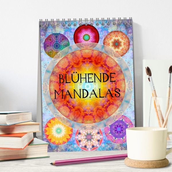 Produktbild: Bl&uuml;hende Mandalas (Tischkalender 2026 DIN A5 hoch), CALVENDO Monatskalender