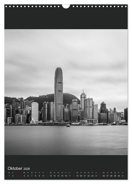 Produktbild: Hongkong schwarzwei&szlig; (Wandkalender 2026 DIN A3 hoch), CALVENDO Monatskalender