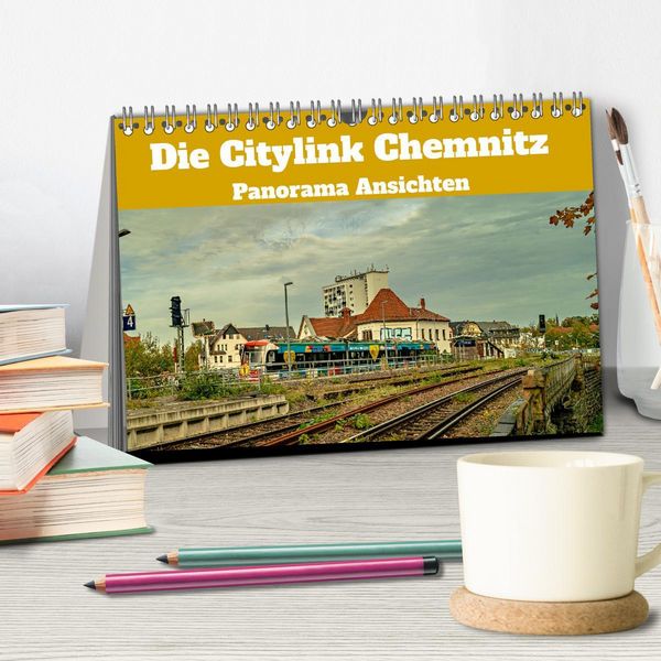 Produktbild: Die Citylink Chemnitz Panorama Ansichten (Tischkalender 2026 DIN A5 quer), CALVENDO Monatskalender