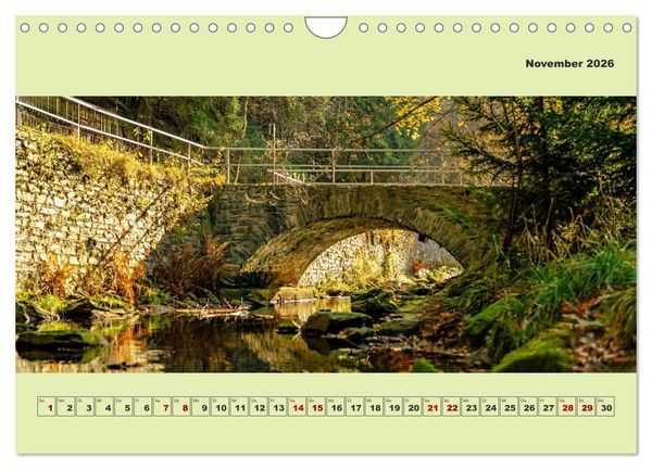 Produktbild: Die schwarze Pockau im Herbstgewand (Wandkalender 2026 DIN A4 quer), CALVENDO Monatskalender