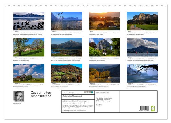 Produktbild: Zauberhaftes Mondseeland (Wandkalender 2026 DIN A2 quer), CALVENDO Monatskalender
