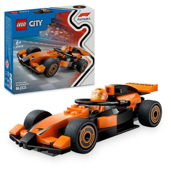 LEGO City F1 Rennfahrer mit McLaren Rennauto - Formel 1 Modell 60442