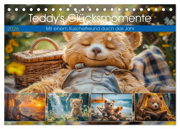 Abenteuer eines Taddybären (Tischkalender 2026 DIN A5 quer), CALVENDO Monatskalender