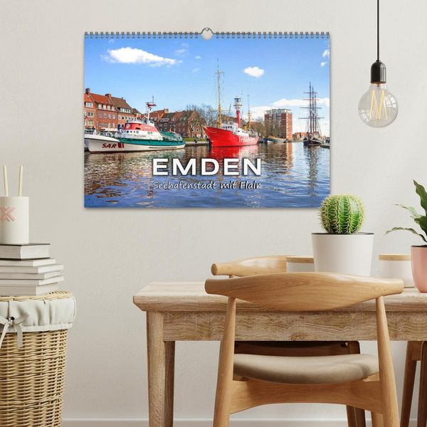 Produktbild: EMDEN Seehafenstadt mit Flair (Wandkalender 2026 DIN A3 quer), CALVENDO Monatskalender