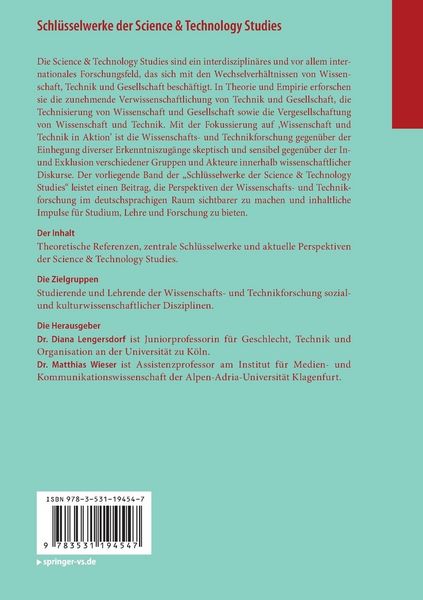 Produktbild: Schl&uuml;sselwerke der Science & Technology Studies