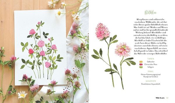 Produktbild: Wildflower Watercolor &ndash; Blumen-Aquarelle malen