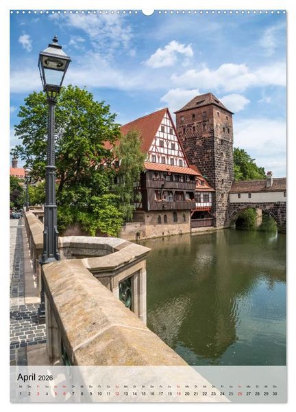 Produktbild: N&Uuml;RNBERG Charmante Altstadt (hochwertiger Premium Wandkalender 2026 DIN A2 hoch), Kunstdruck in Hochglanz