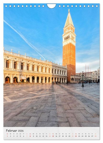Produktbild: Venedig und Burano, Stadt am Wasser und Insel der bunten H&auml;user (Wandkalender 2026 DIN A4 hoch), CALVENDO Monatskalender