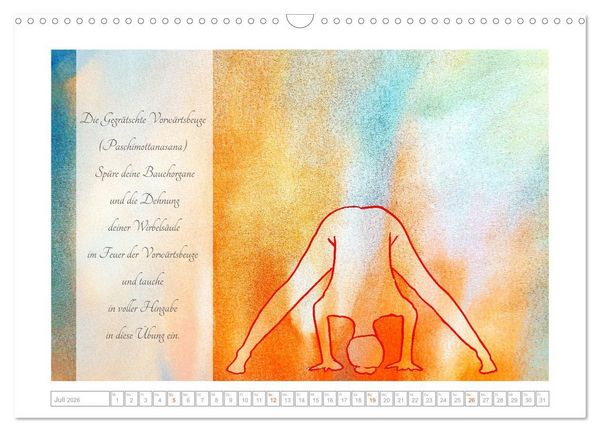Produktbild: Yoga Elementarkr&auml;fte - Yoga Asanas zu den vier Elementen (Wandkalender 2026 DIN A3 quer), CALVENDO Monatskalender
