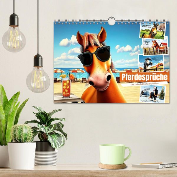 Produktbild: Pferdespr&uuml;che (Wandkalender 2026 DIN A4 quer), CALVENDO Monatskalender