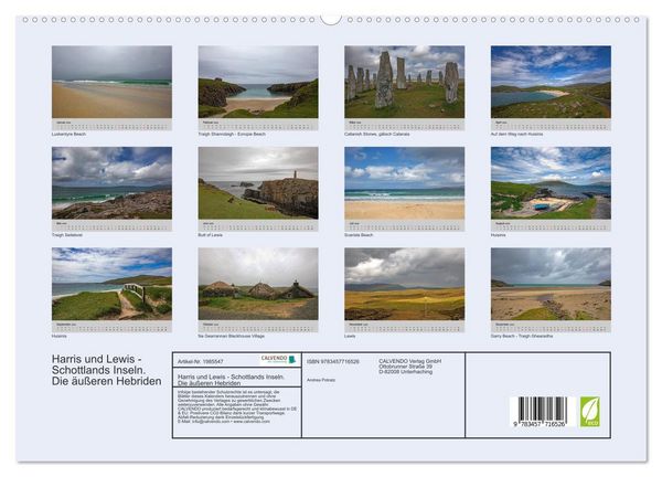 Produktbild: Harris und Lewis - Schottlands Inseln. Die &auml;u&szlig;eren Hebriden (hochwertiger Premium Wandkalender 2026 DIN A2 quer), Kunstdruck in Hochglanz
