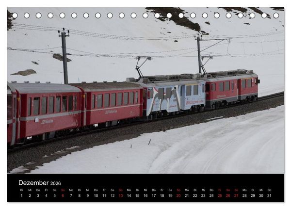 Produktbild: Schweizer Eisenbahn (Tischkalender 2026 DIN A5 quer), CALVENDO Monatskalender