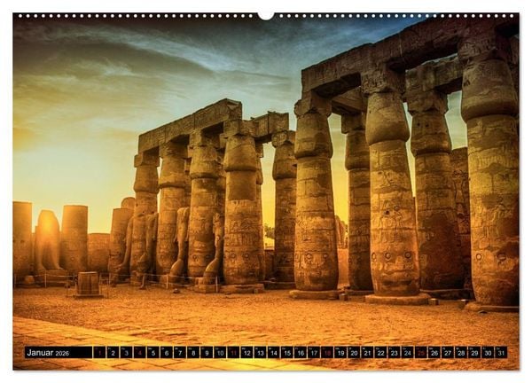 Produktbild: Abenteuer am Nil. Auf den Spuren der Pharaonen (hochwertiger Premium Wandkalender 2026 DIN A2 quer), Kunstdruck in Hochglanz