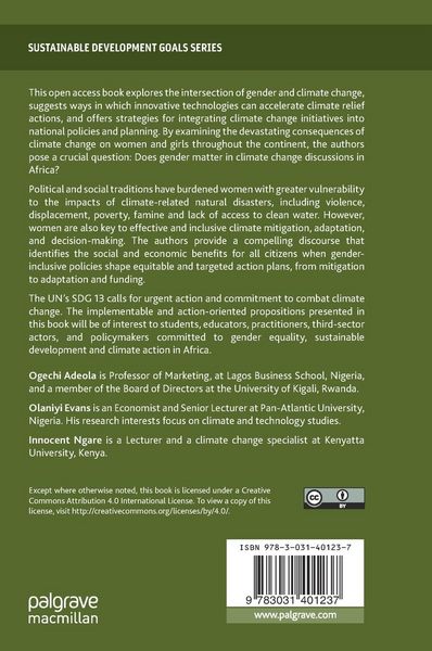 Produktbild: Gender Equality, Climate Action, and Technological Innovation for Sustainable Development in Africa