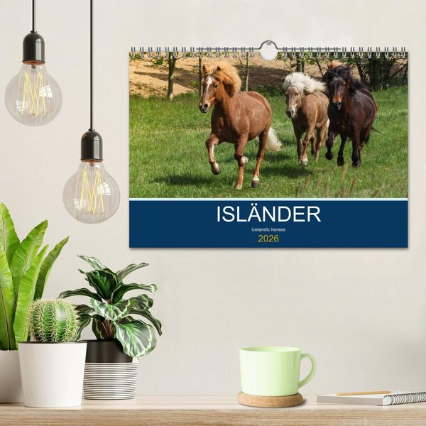 Produktbild: Isl&auml;nder - icelandic horses (Wandkalender 2026 DIN A4 quer), CALVENDO Monatskalender