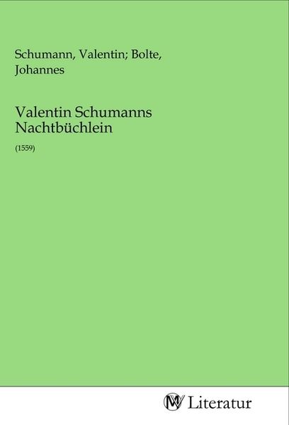 Produktbild: Valentin Schumanns Nachtb&uuml;chlein