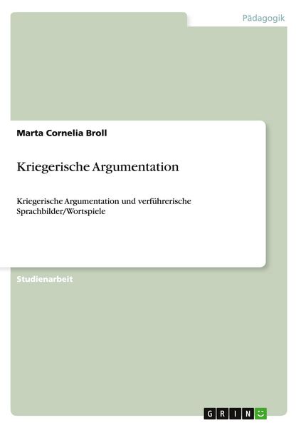 Produktbild: Kriegerische Argumentation