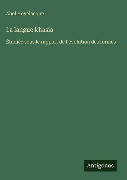 Produktbild: La langue khasia