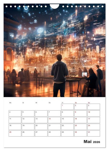 Produktbild: METAVERSE Cooler Terminplaner (Wandkalender 2026 DIN A4 hoch), CALVENDO Monatskalender