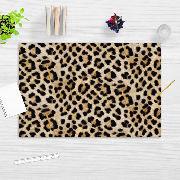 Produktbild: Cover-your-desk Schreibtischunterlage f&uuml;r Kinder Leopardenfell, aus hochwertigem Vinyl , 60 x 40 cm