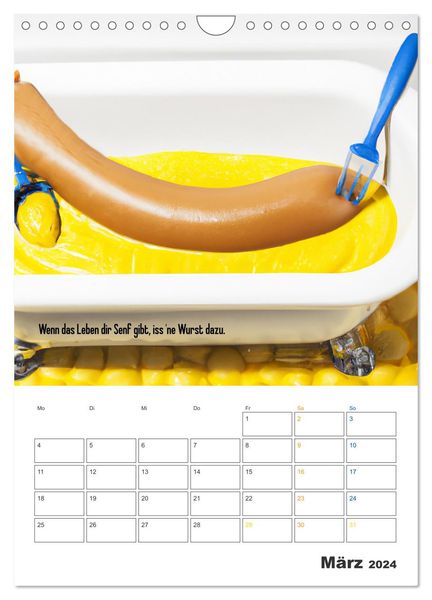 'Ist mir Wurst Kalender (Wandkalender 2024 DIN A4 hoch), CALVENDO 