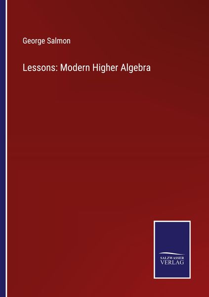 Produktbild: Lessons: Modern Higher Algebra