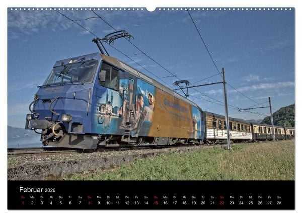 Produktbild: Schweizer Eisenbahn (hochwertiger Premium Wandkalender 2026 DIN A2 quer), Kunstdruck in Hochglanz