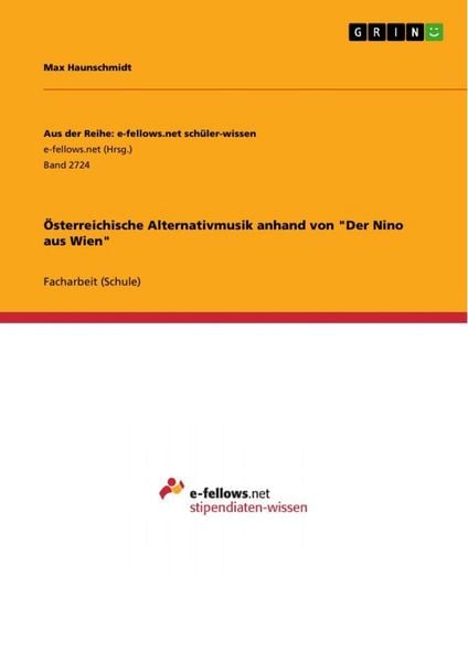 Produktbild: &Ouml;sterreichische Alternativmusik anhand von "Der Nino aus Wien"