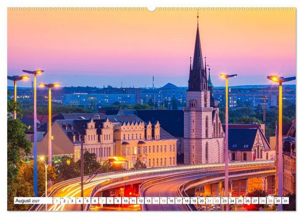 Produktbild: Halle-Saale - Die sch&ouml;nsten Ansichten (hochwertiger Premium Wandkalender 2027 DIN A2 quer), Kunstdruck in Hochglanz