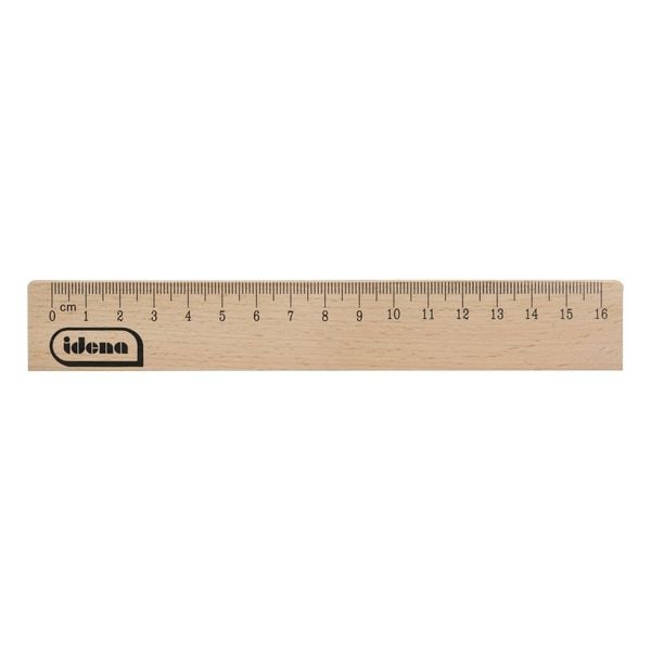 Produktbild: Idena Lineal Holz natur 16cm Blister