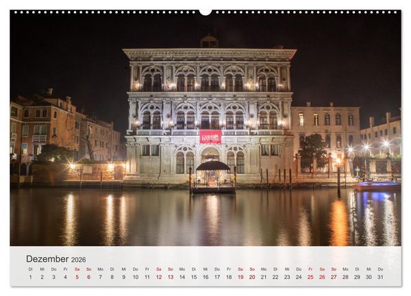 Produktbild: Venedig - Romantische Stadt am Canal Grande (hochwertiger Premium Wandkalender 2026 DIN A2 quer), Kunstdruck in Hochglanz