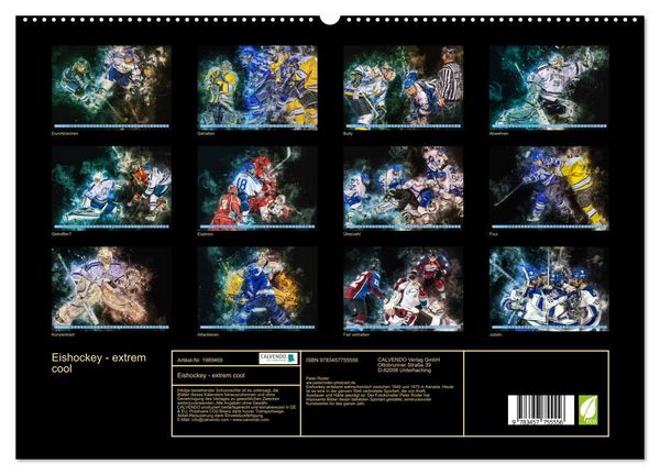 Produktbild: Eishockey - extrem cool (hochwertiger Premium Wandkalender 2026 DIN A2 quer), Kunstdruck in Hochglanz