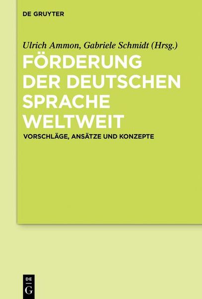 Produktbild: F&ouml;rderung der deutschen Sprache weltweit