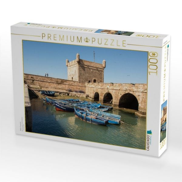 Produktbild: CALVENDO Puzzle Hafen Essaouira | 1000 Teile Lege-Gr&ouml;&szlig;e 64x48cm Foto-Puzzle f&uuml;r gl&uuml;ckliche Stunden