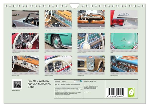 Produktbild: Der SL - &Auml;sthetik pur von Mercedes Benz (Wandkalender 2025 DIN A4 quer), CALVENDO Monatskalender