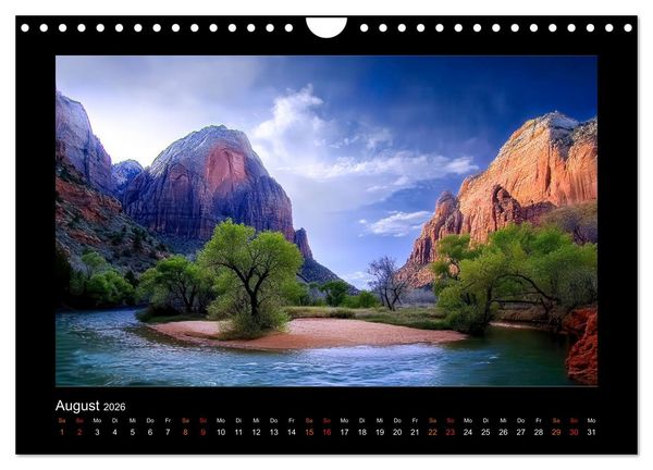 Produktbild: Nationalparks der USA - wilde Sch&ouml;nheiten (Wandkalender 2026 DIN A4 quer), CALVENDO Monatskalender