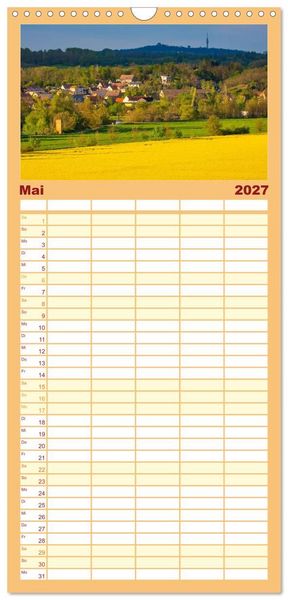 Produktbild: Familienplaner 2027 - Willkommen im Saalekreis mit 5 Spalten (Wandkalender, 21 x 45 cm) CALVENDO