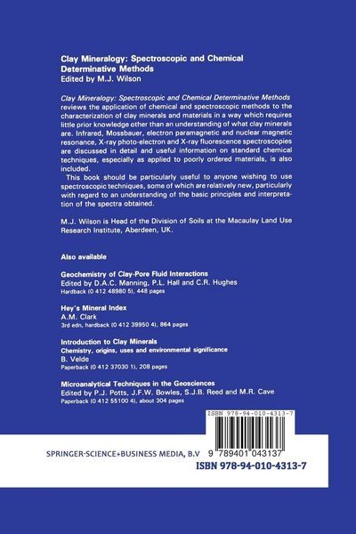 Produktbild: Clay Mineralogy: Spectroscopic and Chemical Determinative Methods