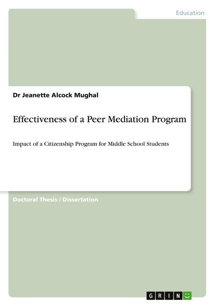 Produktbild: Effectiveness of a Peer Mediation Program
