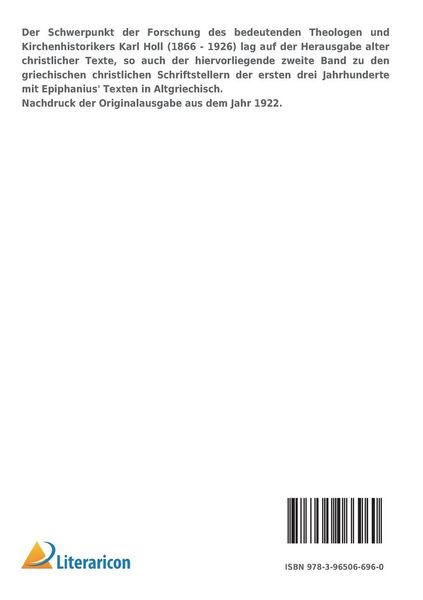 Produktbild: Die griechischen christlichen Schriftsteller der ersten drei Jahrhunderte
