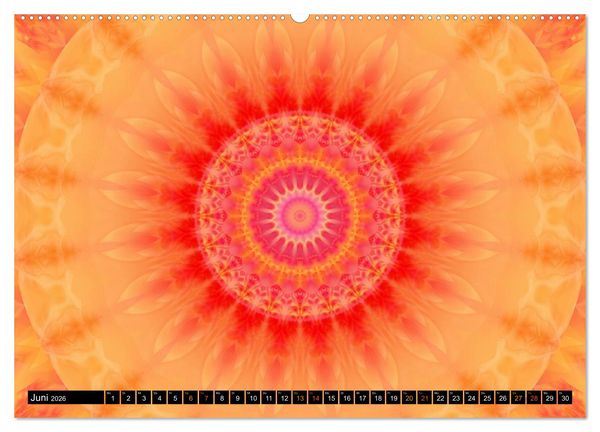 Produktbild: Energie - Mandalas in orange (Wandkalender 2026 DIN A2 quer), CALVENDO Monatskalender