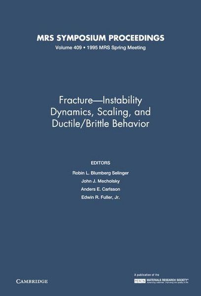 Produktbild: Fracture-Instability Dynamics, Scaling and Ductile/Brittle Behavior